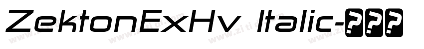 ZektonExHv Italic字体转换